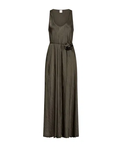 Marella Alcool Crinkle Twill Dress In Green