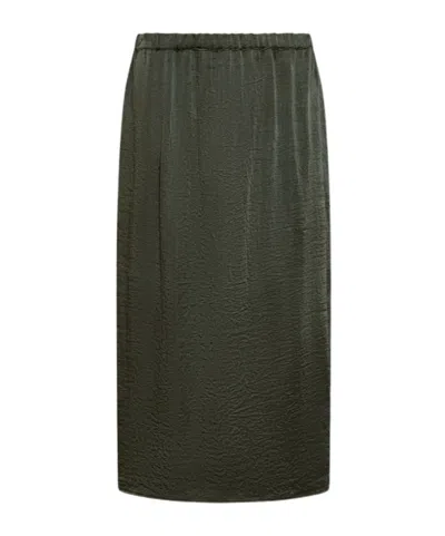 Marella Crinkle Twill Pencil Skirt In Green