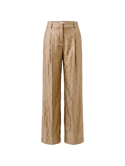 Marella Crinkled Trousers In Brown