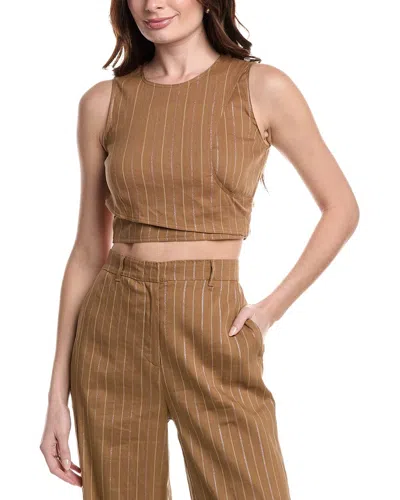 MARELLA CRISTIN LINEN-BLEND TOP