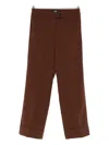 Marella Cuffed-hem Tailored Trousers In Red