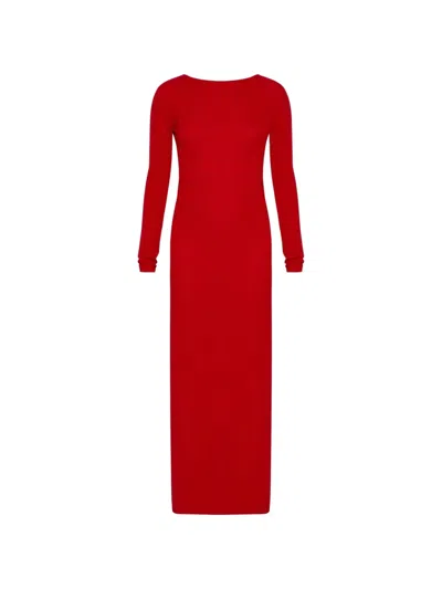 Marella Red Mltgalante Floor-length Red Knot Dress