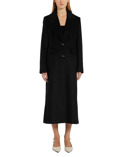 Marella Debussy Wool Long Coat In Black