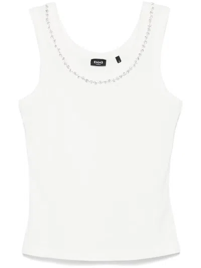 Marella White Villar Tank Top In Toni Neutri