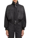 Marella Cropped Denim Jacket In Black