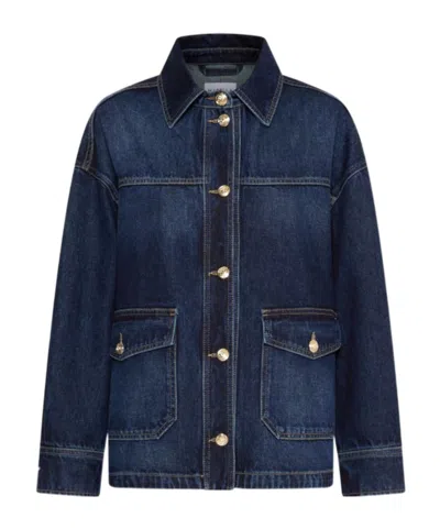 Marella Denim Shacket In Blue