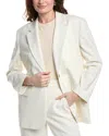Marella Derby Single-button Straight Blazer In White