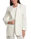 Marella Derby Single-button Straight Blazer In White