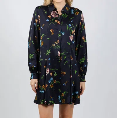 Marella Deriva Mini Dress In Navy Floral In Blue