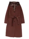 Marella Desiderio Belted Single-breasted Coat In Brown