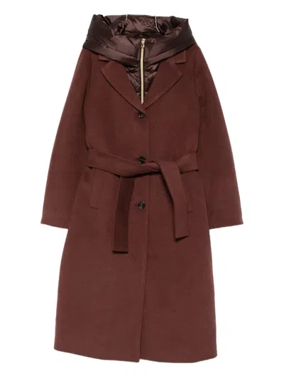 Marella Desiderio Belted Single-breasted Coat In Brown