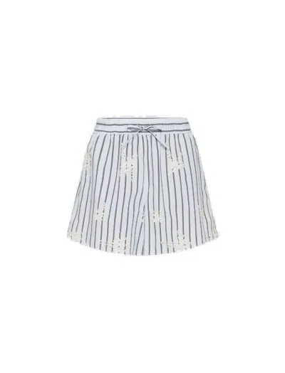 Marella Dionne Short Trouser Light Blue In Multi