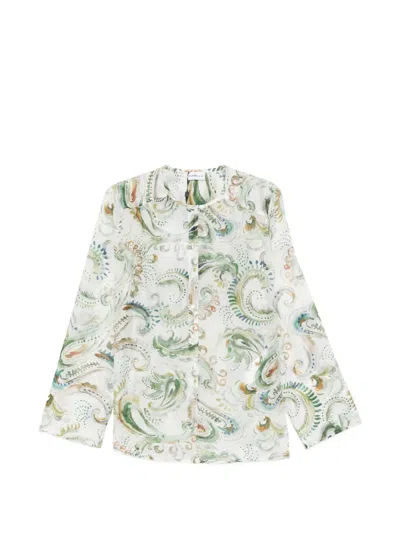 Marella Disco Print-detail Button-fastening Shirt In White