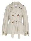 Marella Short Trench Coat In Gray