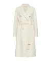 Marella Double-breasted Unlined Zambia Coat In White