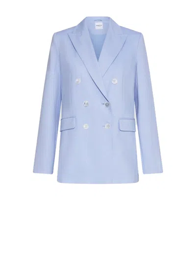 Marella Double-breasted Light Blue Jacket