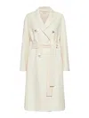 Marella Double-breasted Unlined Zambia Coat In Cream