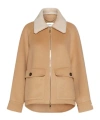 Marella Double-faced Wool-blend Heavy Jacket In Neutral