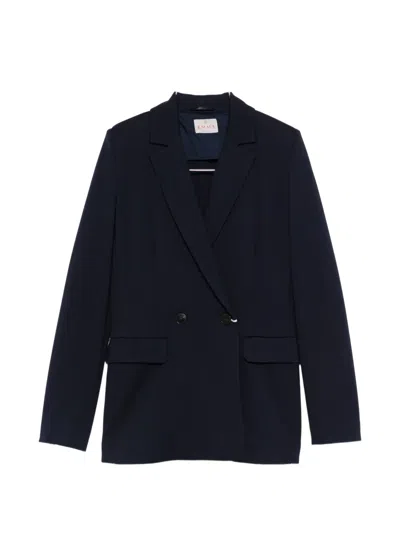 Marella Double-breasted Blazer In Blue