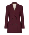 Marella Double-breasted Blazer In Burgundy