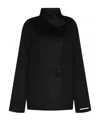 Marella Double-breasted Coat In Black