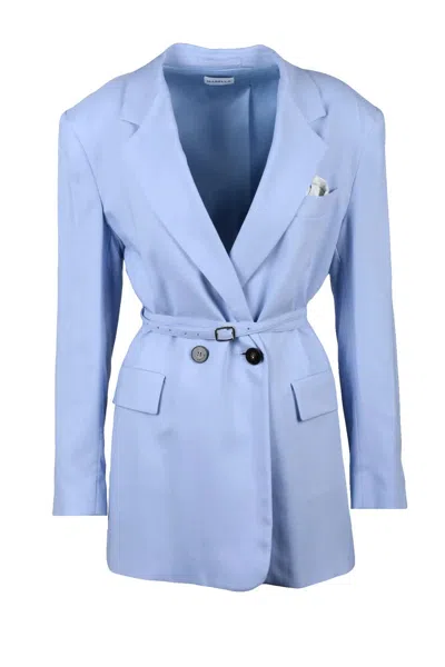 Marella Double-breasted Jacket - Light Blue