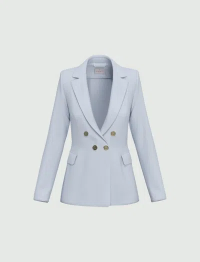Marella Double-breasted Jacket Woman Blue In Other