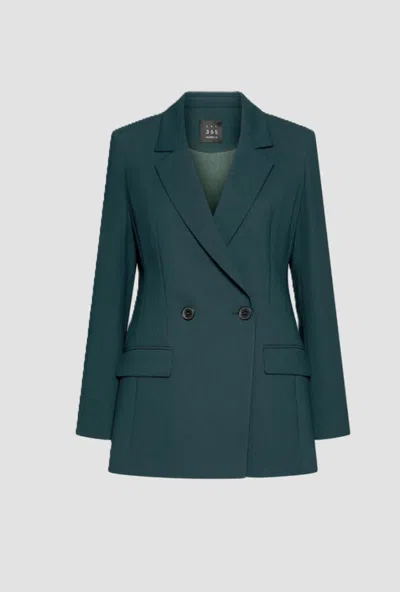 Marella Double-breasted Jacket Woman Blue Peacock In Green