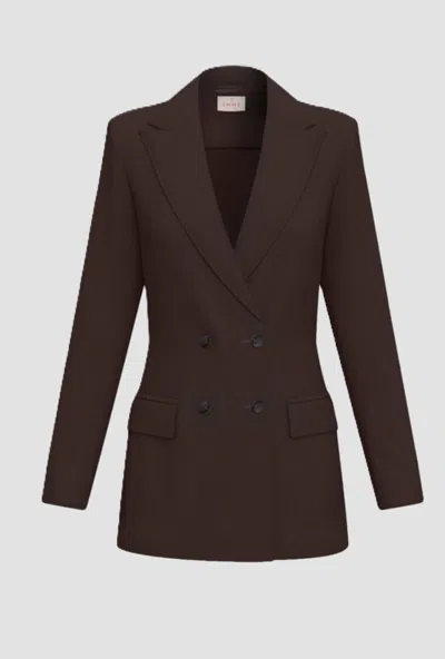 Marella Double-breasted Jacket Woman In Brown