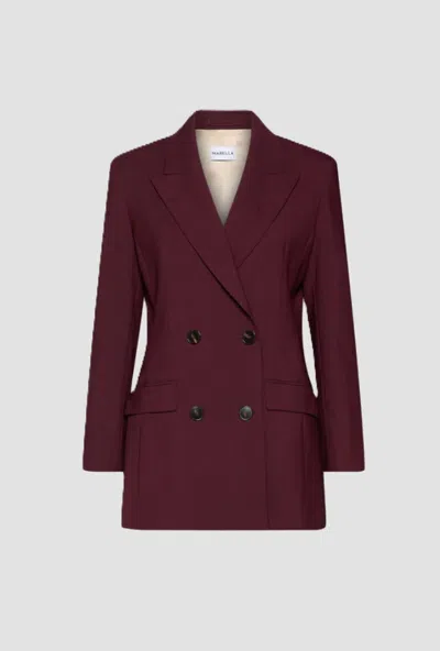 Marella Double-breasted Jacket Woman Burgundy