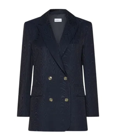 Marella Double-breasted Long-sleeve Blazer In Blue