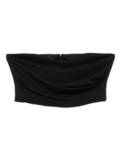 Marella Draped Tube Top In Black