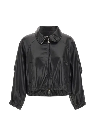 Marella Drawstring Jacket In Black