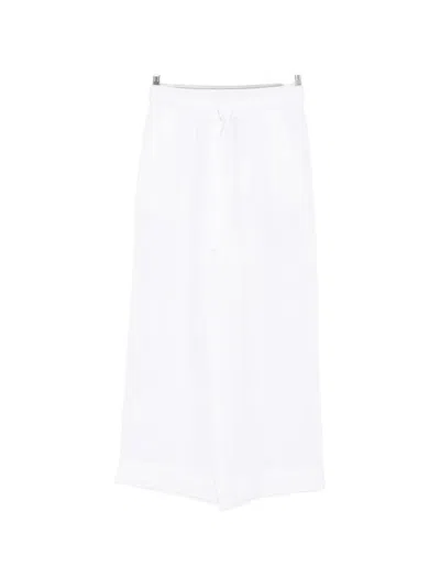 Marella Drawstring Linen Trousers In White