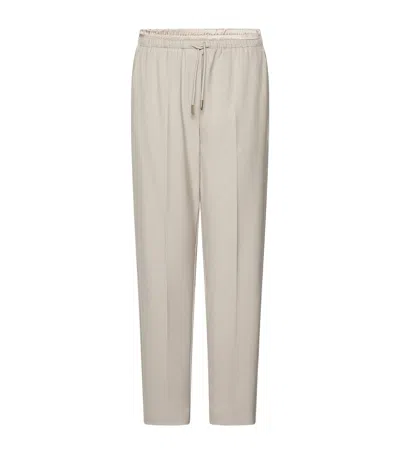Marella Drawstring Straight Trousers In Neutral