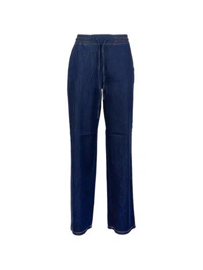 Marella Drawstring Trousers In Blue