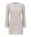 Marella Sequin-embellished Bell-sleeve Mini Dress In White