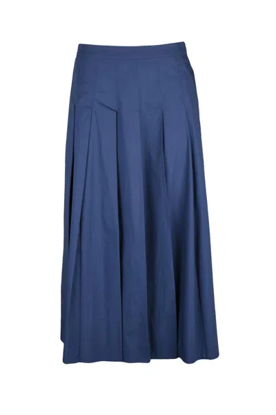 Marella Dritto Long Skirt - Blue In Gray