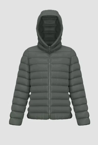 Marella Duvet Jacket With Hood Woman Green