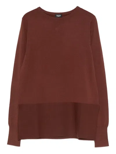 Marella Edam Long-sleeve Sweater In Brown