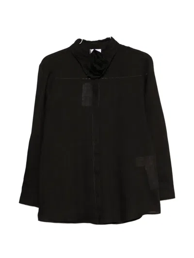 Marella Editore Floral-embellishment Shirt Set (set Of Two) In Black