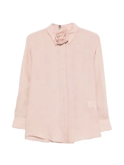 Marella Editore Floral-embellishment Shirt Set (set Of Two) In Pink