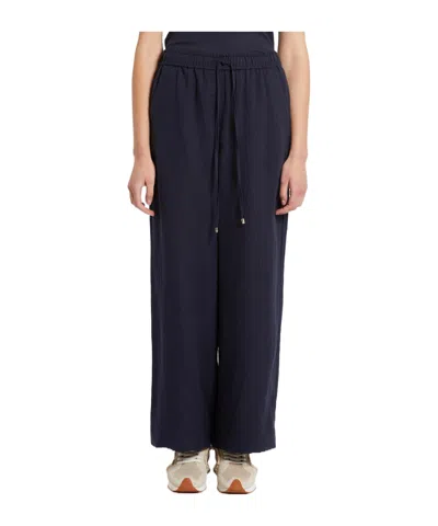 Marella Elastic Waist Casual Pants In Black