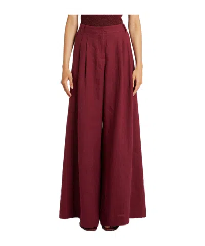 Marella Elastic Waist Casual Pants In Brown