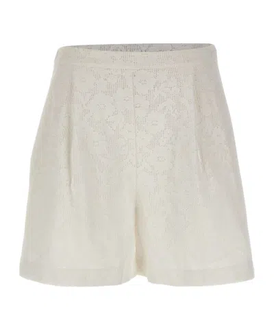 Marella Elastic Waist Shorts In Neutral