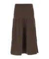 Marella Elastic-waistband Ruffled Skirt In Brown