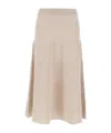 Marella Elastic-waistband Ruffled Skirt In Neutral