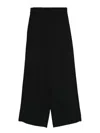 Marella Elastic-waist Wide-leg Trousers In Black