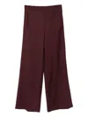 Marella Elastic-waist Wide-leg Trousers In Red