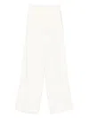 Marella Elastic-waist Wide-leg Trousers In White